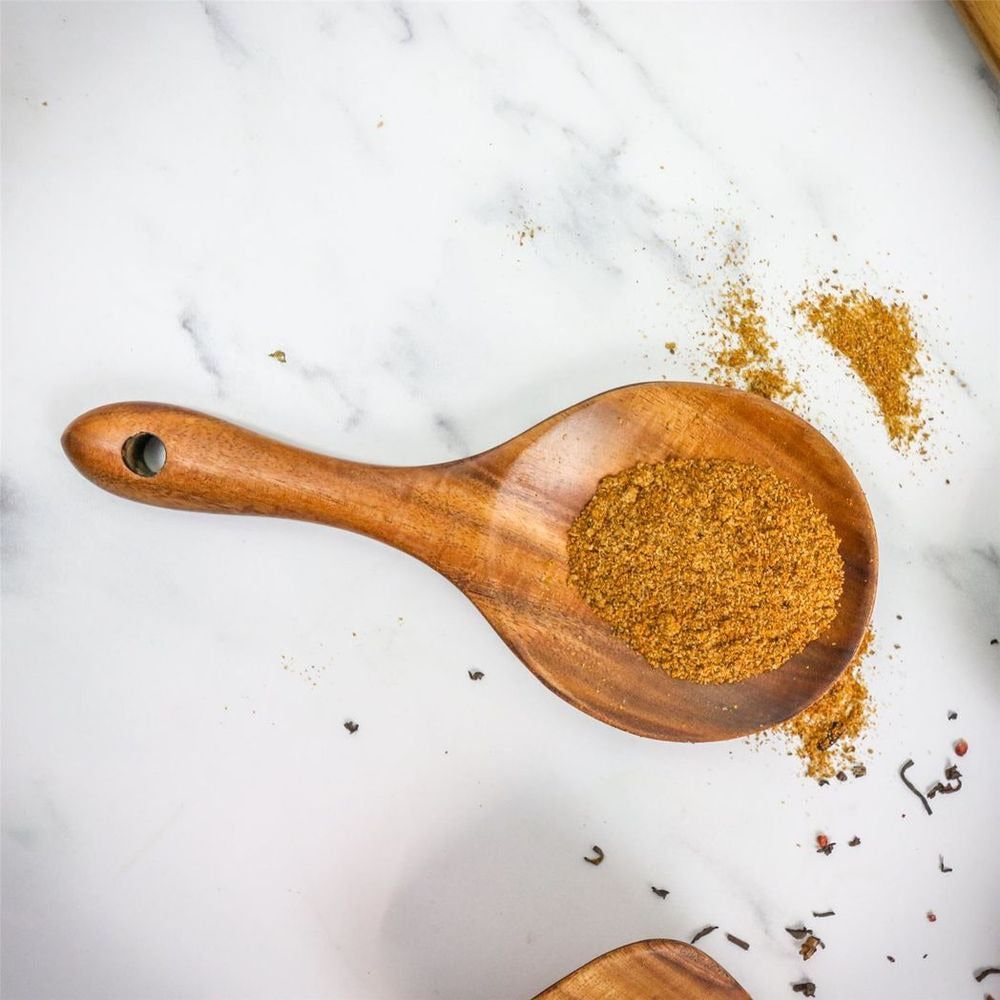 Wooden Kitchen Utensils - Set of 7 - Natural Teak Wood Spoons & Spatulas
